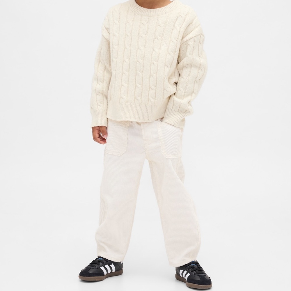 Gap Kids Girls’ Ivory Corduroy Horseshoe Pants—5 - Picture 10 of 10